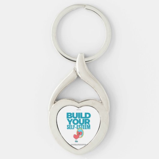 porte clé avec texte Build your self esteem キーホルダー (正面)