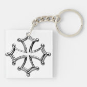 Porte-clé carré Croix occitane キーホルダー (裏面)