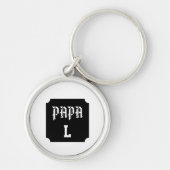 Porte-clé Cercle Premium Papa – Monogramme キーホルダー (正面)