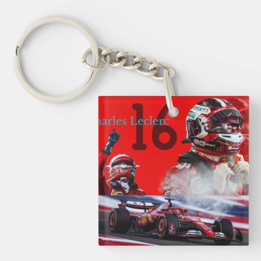 porte clé de Charles Leclerc キーホルダー (正面)