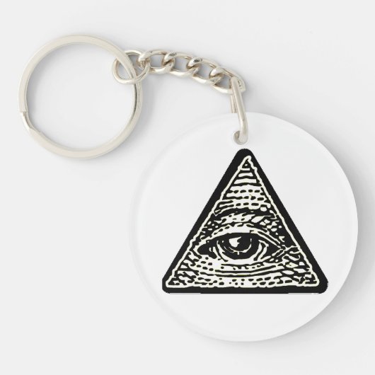 Porte-clé rond Oeil qui voit tout キーホルダー (正面)