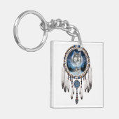 porte clef acrylique dreamcatcher loup couleur キーホルダー (正面左)