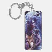 porte clef acrylique loup clair de lune キーホルダー (正面左)
