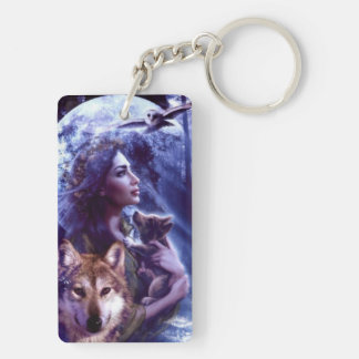 porte clef acrylique loup clair de lune キーホルダー
