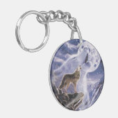 porte clef acrylique loup couleurs キーホルダー (正面左)