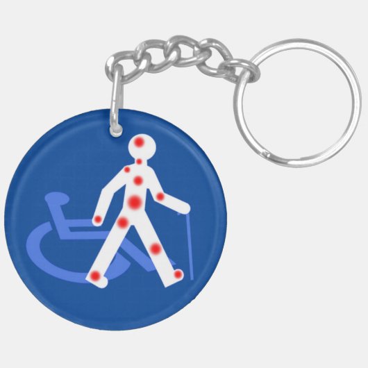 Porte-clefs Handicap invisible / Visible キーホルダー (裏面左)