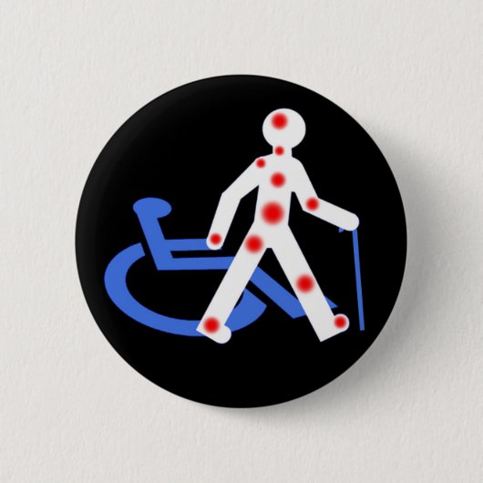 Porte-clefs Handicap invisible / Visible 缶バッジ (正面)