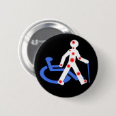 Porte-clefs Handicap invisible / Visible 缶バッジ (正面&裏面)