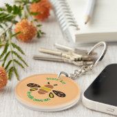 Porte-clefs Honey bee acrylique - rond キーホルダー (正面右)