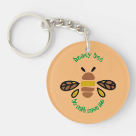 Porte-clefs Honey bee acrylique - rond キーホルダー