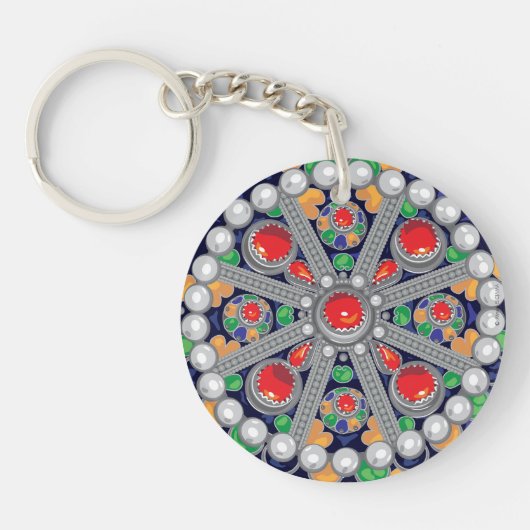 Porte-clefs Motif amazigh bijou kabyle キーホルダー (正面)