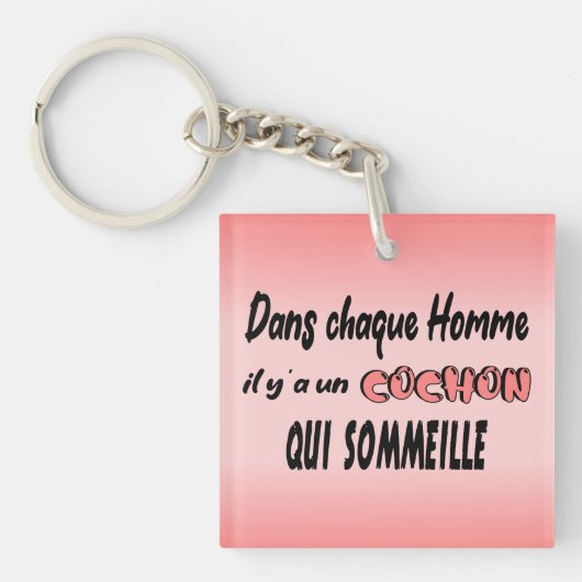 Porte-clefs Ronchon le cochon キーホルダー (正面)