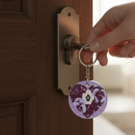 Porte-Clés Acrylique Cœur de violette キーホルダー