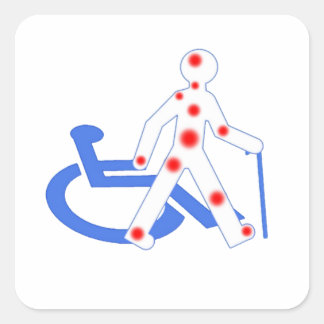 Porte-clés Badge Rond 7,6 Cm Handicap invisible /  スクエアシール