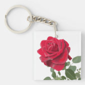 Porte-clés Cartes De Visite  Rose rouge peinture キーホルダー (正面)