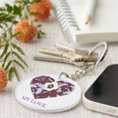 Porte-Clés Cœur de Violettes - Édition "MY LOVE" キーホルダー (正面右)