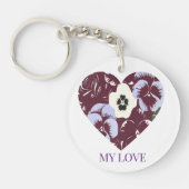 Porte-Clés Cœur de Violettes - Édition "MY LOVE" キーホルダー (正面)