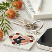 Porte-Clés Double-Face Photo Personnalisée – Cœur  キーホルダー (正面右)