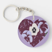 Porte-clés en acrylique Coeur de Violettes キーホルダー (正面)