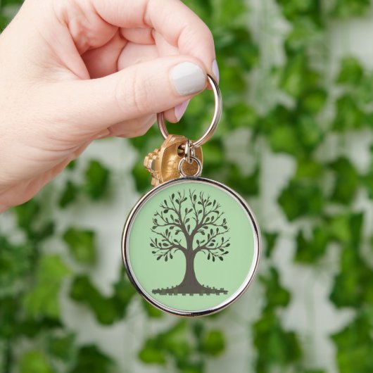 🌳Porte-Clés en Aluminium Arbre de Vie キーホルダー (手)