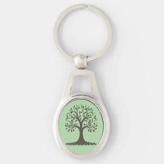 🌳 Porte-Clés en Métal Arbre de Vie キーホルダー (正面)
