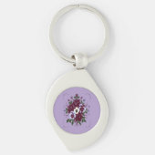 Porte-Clés Métal Bouquet de Violettes キーホルダー (正面)