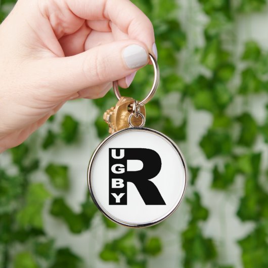 Porte-clés rond Premium  RUGBY キーホルダー (手)