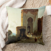 Porte de Justice、アルハンブラ、グラナダ(キャンバスの油 クッション (ブランケット)