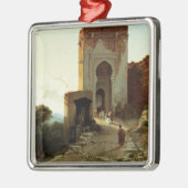 Porte de Justice、アルハンブラ、グラナダ(キャンバスの油 メタルオーナメント (左)