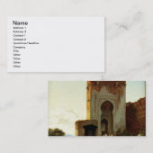 Porte de Justice、アルハンブラ、グラナダ(キャンバスの油 名刺 (正面/裏面)