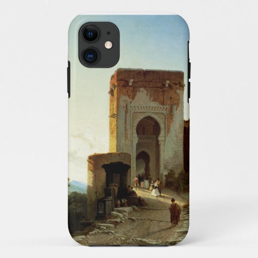Porte de Justice、アルハンブラ、グラナダ(キャンバスの油 Case-Mate iPhoneケース (裏面)