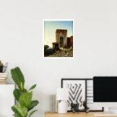 Porte de Justice, Alhambra, Granada (キャンバスに油) ポスター (ホームオフィス)