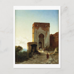 Porte de Justice, Alhambra, Granada (キャンバスに油) ポストカード
