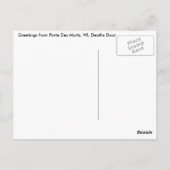 Porte Des Morts、WI Death Door、ハガキ航海のー ポストカード (裏面)