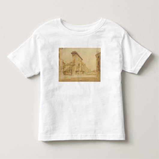Porte St Denis、パリ(w/c) トドラーTシャツ (正面)