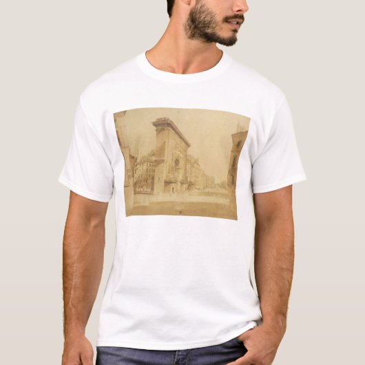 Porte St Denis、パリ(w/c) Tシャツ (正面)
