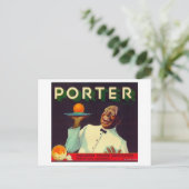 Porter Orange LabelPorterville, CA ポストカード (スタンド正面)