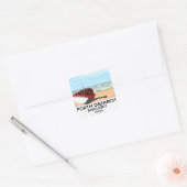 Porth Dafarch、Angleseyヴィンテージ旅行ポスター スクエアシール (封筒)