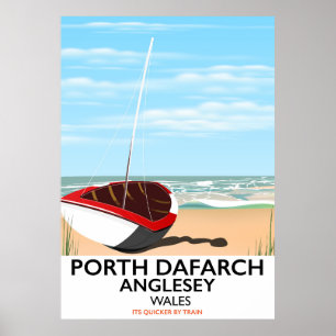 Porth Dafarch、Angleseyヴィンテージ旅行ポスター ポスター