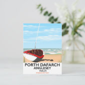Porth Dafarch、Angleseyヴィンテージ旅行ポスター ポストカード (スタンド正面)