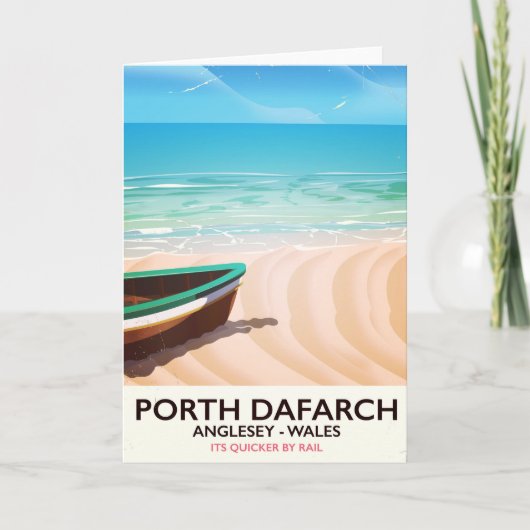 Porth Dafarch, Anglesey Welshビーチポスター シーズンカード (正面)