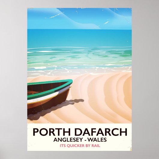 Porth Dafarch, Anglesey Welshビーチポスター ポスター (正面)