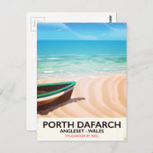 Porth Dafarch, Anglesey Welshビーチポスター ポストカード (正面/裏面)