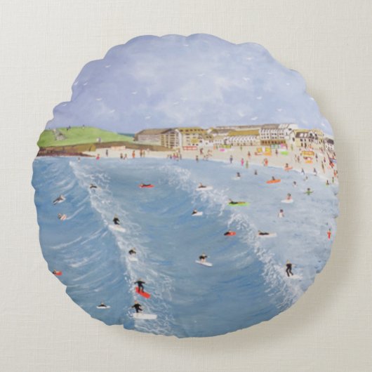 Porthmeorのサーフ ラウンドクッション (正面)