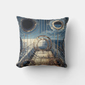 Porthole Nautical Ocean Liner Luxury Art Deco クッション (正面)
