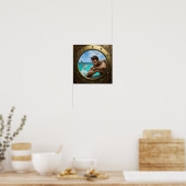 Porthole Poster Featuring Handsome Merman ポスター (キッチン)