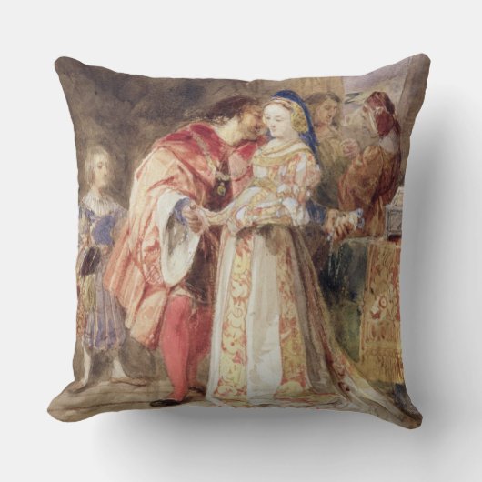 PortiaおよびBassanio、c.1826 (w/c、茶色インク、bodyc クッション (正面)