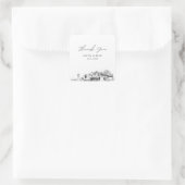 Portland結婚's Landmarks Favy Thank You スクエアシール (バッグ)