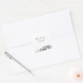 Portland結婚's Landmarks Favy Thank You スクエアシール (封筒)