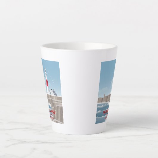 Portland Bill Lighthouse カフェラテマグ (正面)